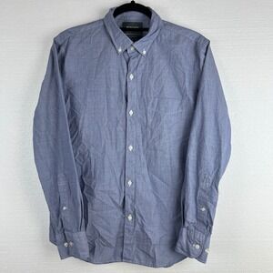 Bonobos Tailored Slim Fit Chambray Button Down Shirt Mens Medium Short Blue